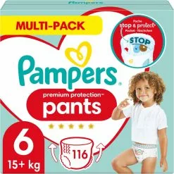 Pampers® Pampers Premium Protection Pants Luierbroekjes - Maat 6 (+15 Kg) - 116 Stuks - Multi-Pack 28 Pampers® Pampers Premium Protection Pants Luierbroekjes - Maat 6 (+15 Kg) - 116 Stuks - Multi-Pack -Pampers Katoenen luiers Verkoopwinkel 1200x1200 429