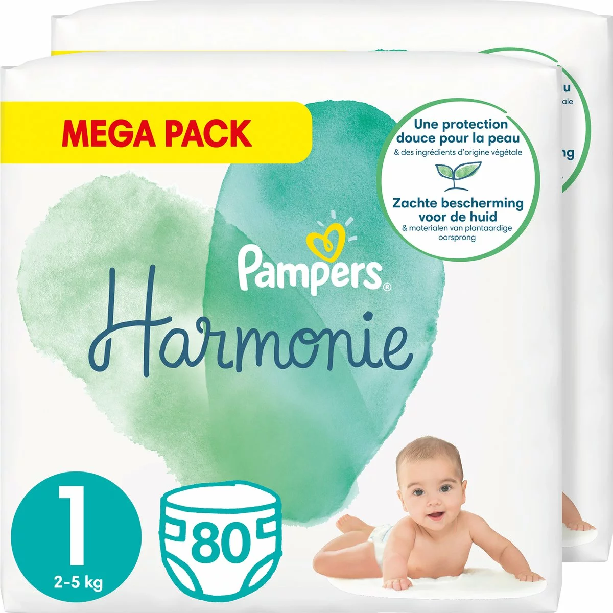 Pampers® Pampers Harmonie / Pure Maat 1 (2-5kg) 160 Luiers 3 Pampers® Pampers Harmonie / Pure Maat 1 (2-5kg) 160 Luiers