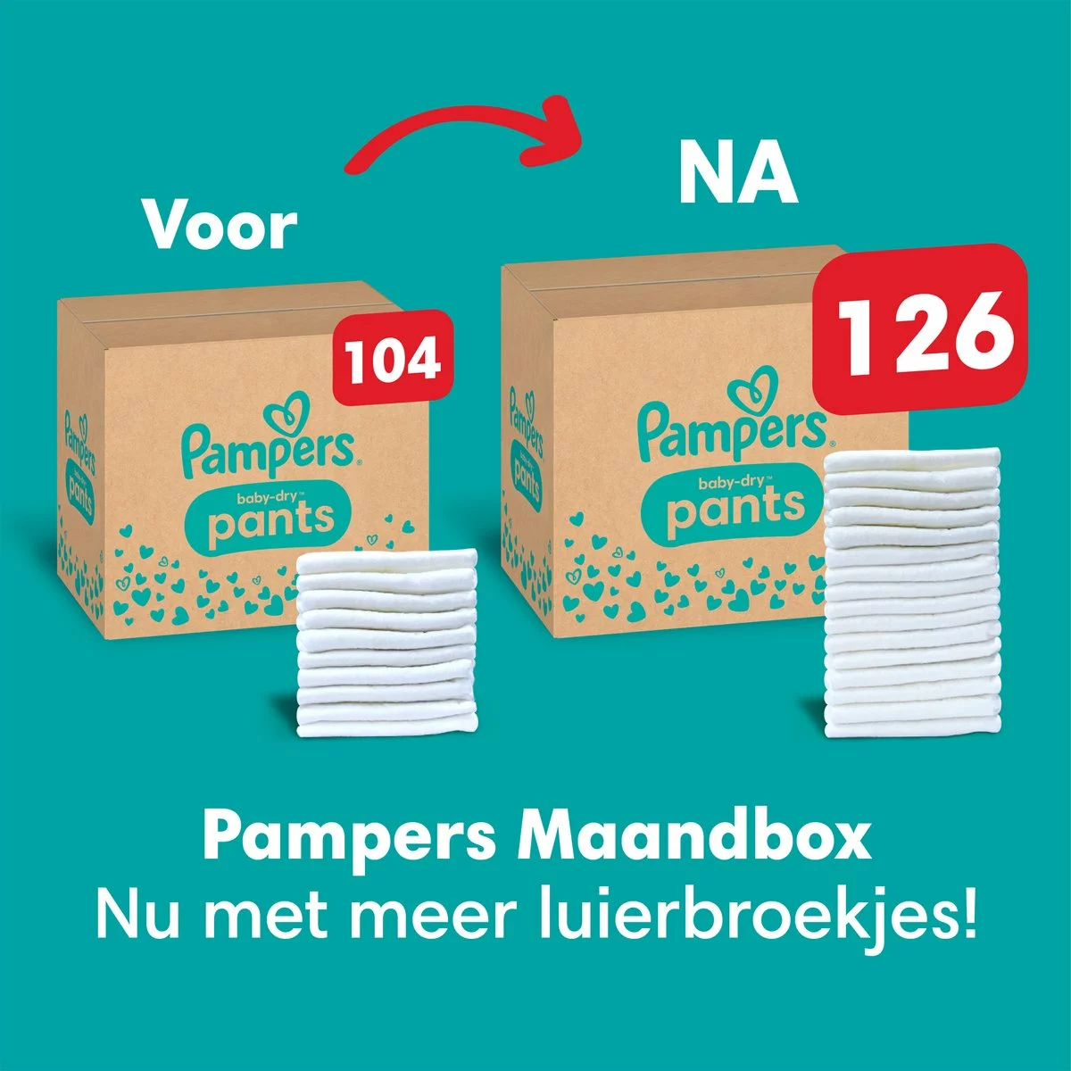 Pampers® Pampers Baby-Dry Pants - Maat 7 (17kg+) - 126 Luierbroekjes - Maandbox 4 Pampers® Pampers Baby-Dry Pants - Maat 7 (17kg+) - 126 Luierbroekjes - Maandbox - Afbeelding 2