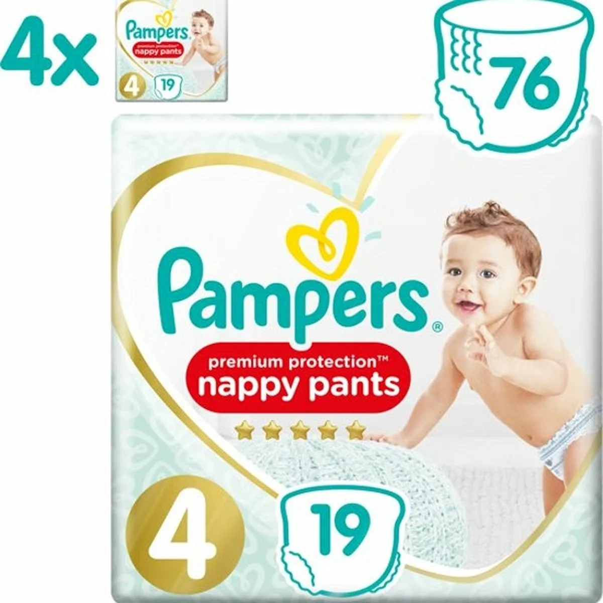 Pampers® Pampers Premium Protection Pants Luierbroekjes - Maat 4 (9-15 Kg) - 76 Stuks - Maandbox 9 Pampers® Pampers Premium Protection Pants Luierbroekjes - Maat 4 (9-15 Kg) - 76 Stuks - Maandbox - Afbeelding 7
