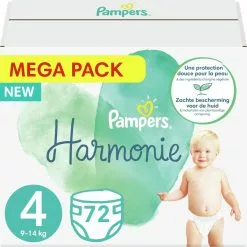 Pampers® Pampers - Harmonie Pure - Maat 4 - Mega Pack - 72 Luiers