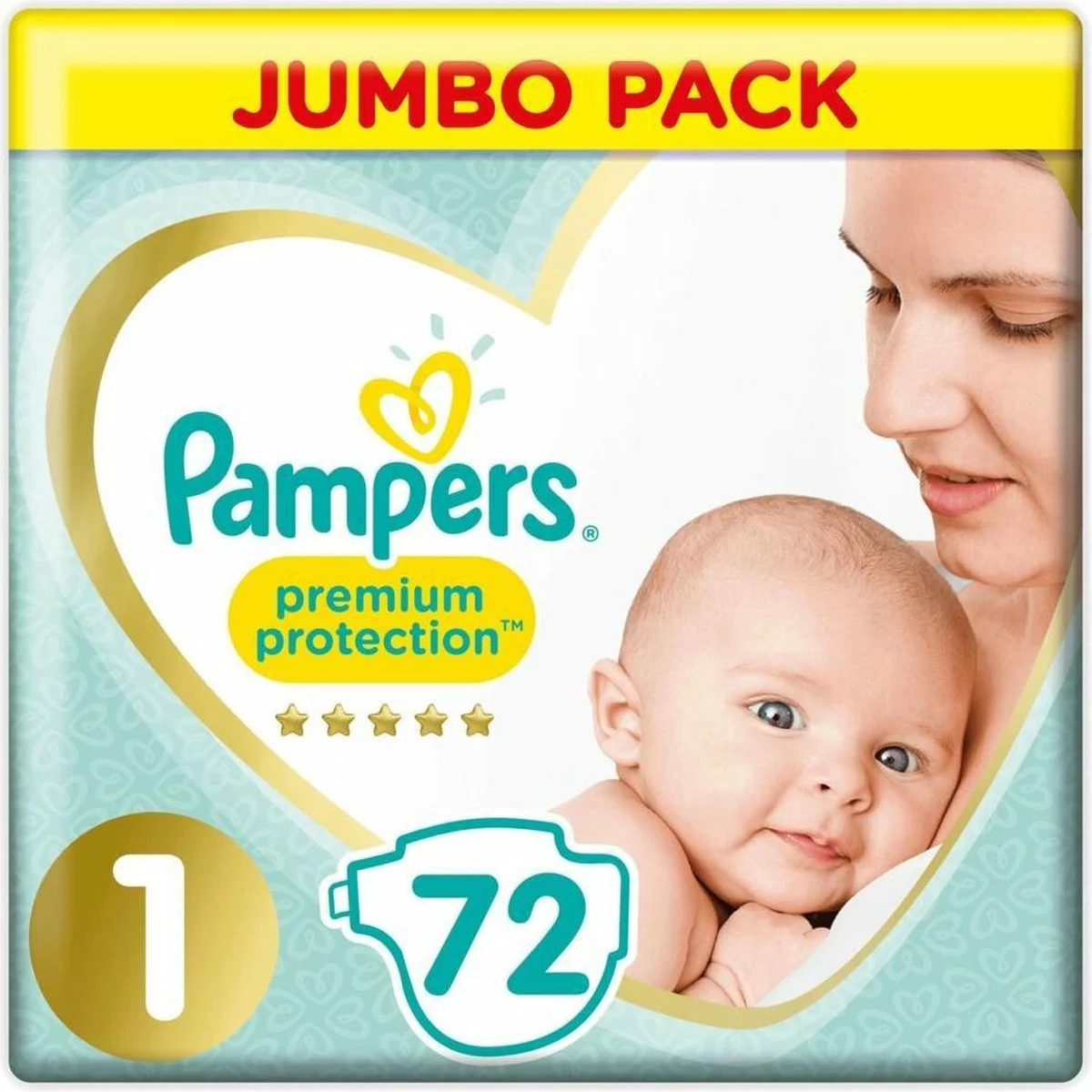 Pampers® Pampers Premium Protection - Maat 1 (New Born) 2-5 Kg - 72 Stuks - Luiers 3 Pampers® Pampers Premium Protection - Maat 1 (New Born) 2-5 Kg - 72 Stuks - Luiers