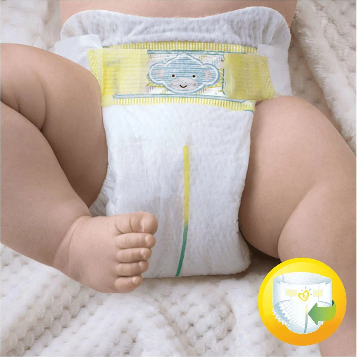 Pampers® Pampers Premium Protection - Maat 1 (New Born) 2-5 Kg - 72 Stuks - Luiers 8 Pampers® Pampers Premium Protection - Maat 1 (New Born) 2-5 Kg - 72 Stuks - Luiers - Afbeelding 6