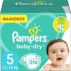Pampers® Pampers - Baby Dry - Maat 5 - Maandbox - 216 Luiers 2 Pampers® Pampers - Baby Dry - Maat 5 - Maandbox - 216 Luiers -Pampers Katoenen luiers Verkoopwinkel 1200x1200 607