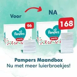 Pampers® Pampers Harmonie Pants Maat 4 - 168 Luierbroekjes - 9kg Tot 15kg - Maandbox 14 Pampers® Pampers Harmonie Pants Maat 4 - 168 Luierbroekjes - 9kg Tot 15kg - Maandbox -Pampers Katoenen luiers Verkoopwinkel 1200x1200 614