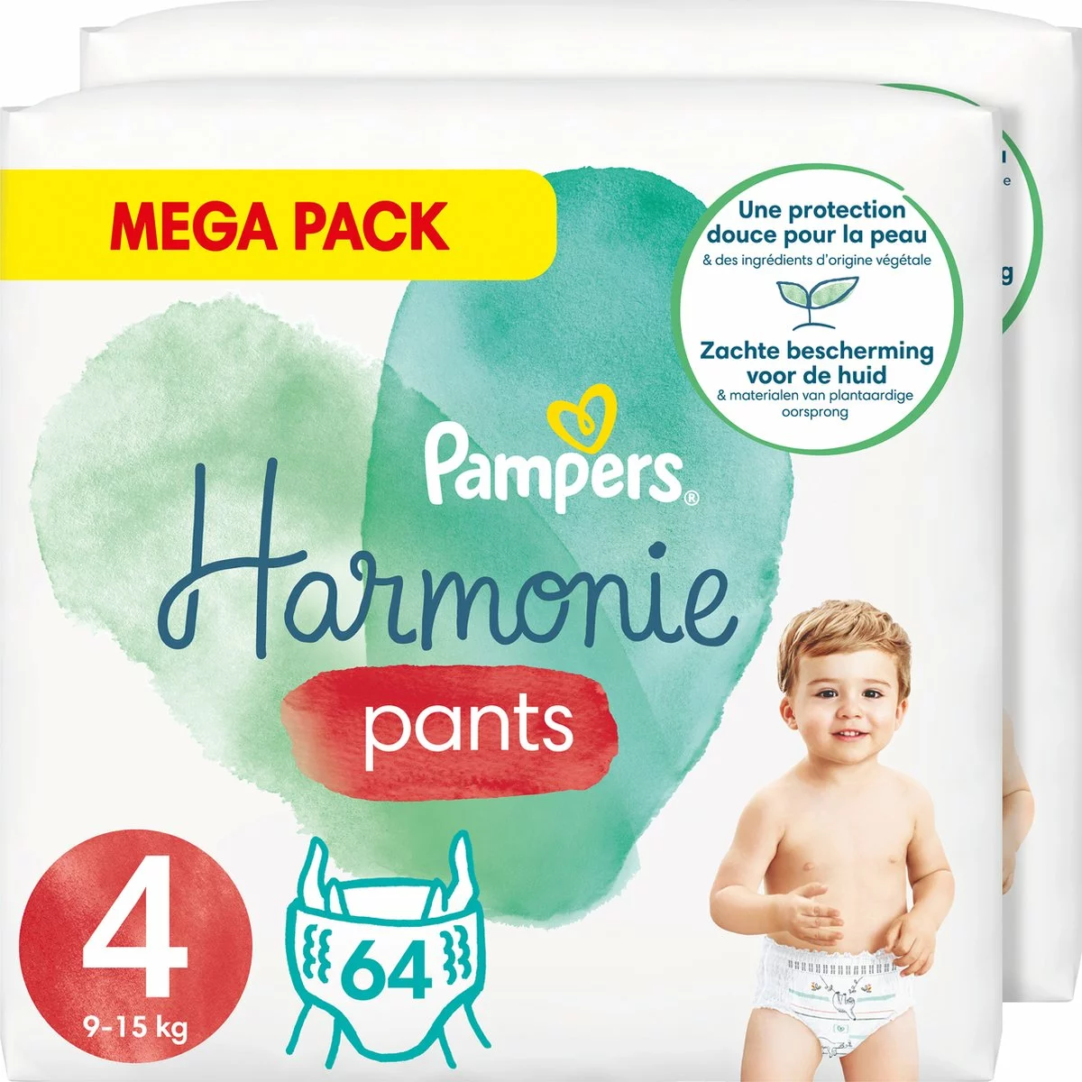 Pampers® Pampers Harmonie Pants Maat 4 (9kg-15kg) - Mega Pack 2 X 64 Luierbroekjes 3 Pampers® Pampers Harmonie Pants Maat 4 (9kg-15kg) - Mega Pack 2 X 64 Luierbroekjes