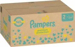 Pampers® Pampers Premium Protection - Maat 2 (4kg - 8kg) - 240 Luiers - Maandbox -Pampers Katoenen luiers Verkoopwinkel 1200x762