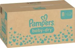 Pampers® Pampers Baby-Dry - Maat 8 (17kg+) - 120 Luiers - Maandbox -Pampers Katoenen luiers Verkoopwinkel 1200x768