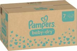 Pampers® Pampers Baby-Dry - Maat 7 (15kg+) - 132 Luiers - Maandbox -Pampers Katoenen luiers Verkoopwinkel 1200x790