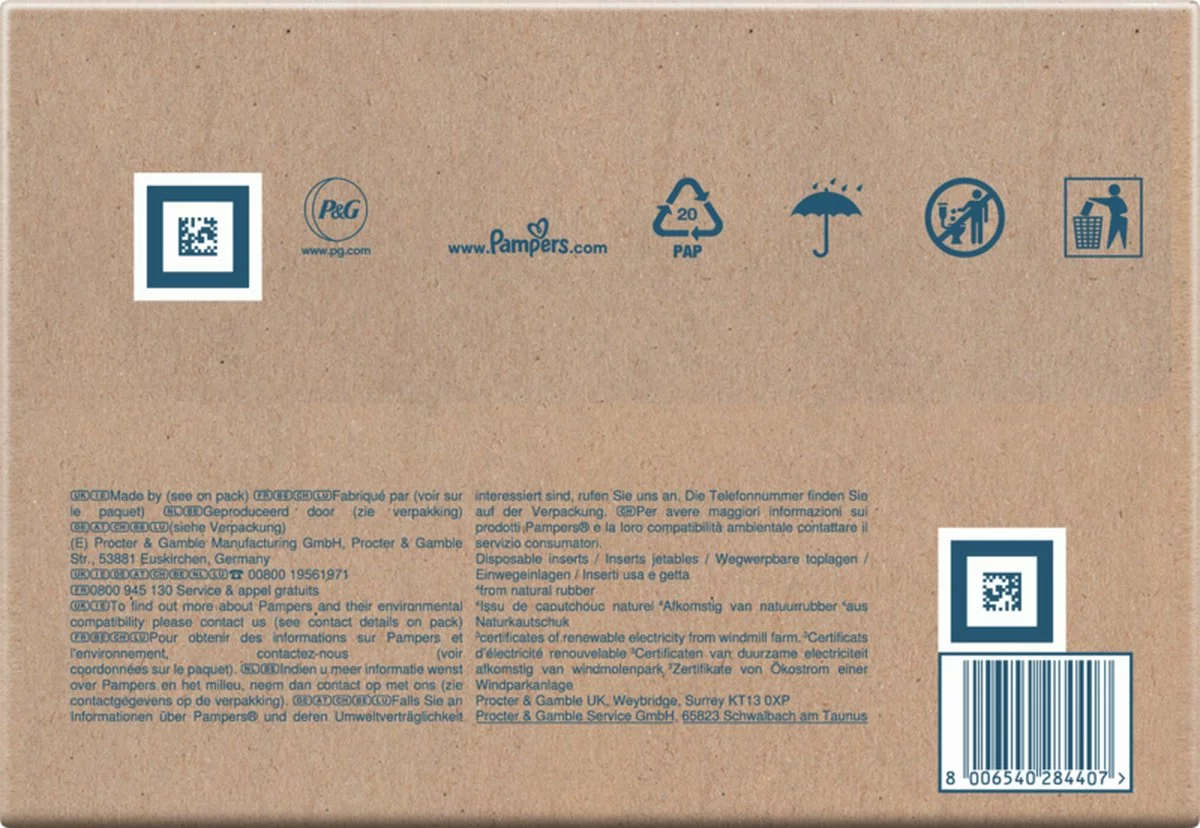 Pampers® Pampers Harmonie Hybrid - Wasbare Luier - 92 Absorberende Wegwerpbare Toplagen 4 Pampers® Pampers Harmonie Hybrid - Wasbare Luier - 92 Absorberende Wegwerpbare Toplagen - Afbeelding 2