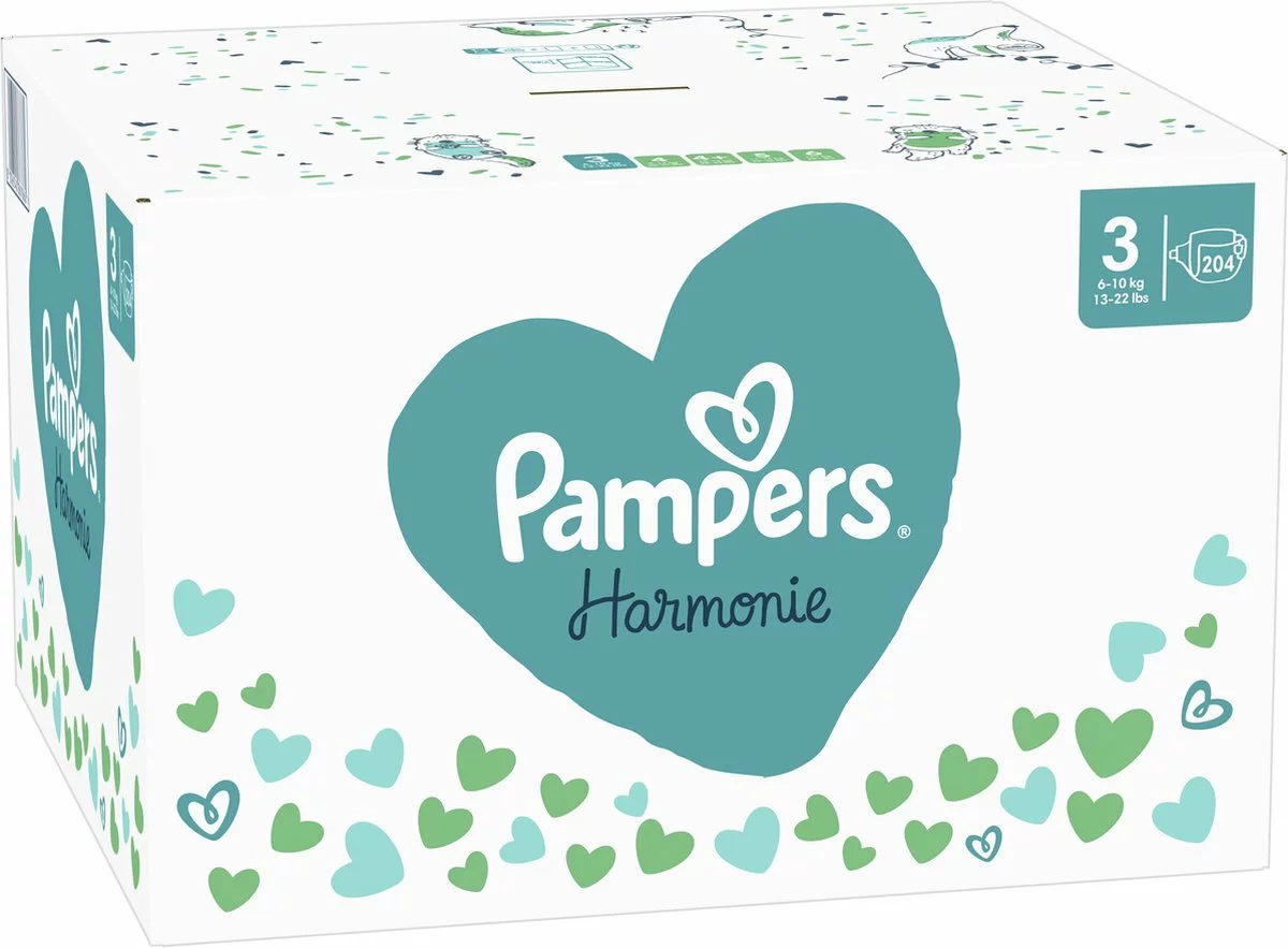Pampers® Pampers Harmonie Luiers - Maat 3 (6-10kg) - 204 Luiers - Maandbox 12 Pampers® Pampers Harmonie Luiers - Maat 3 (6-10kg) - 204 Luiers - Maandbox - Afbeelding 10