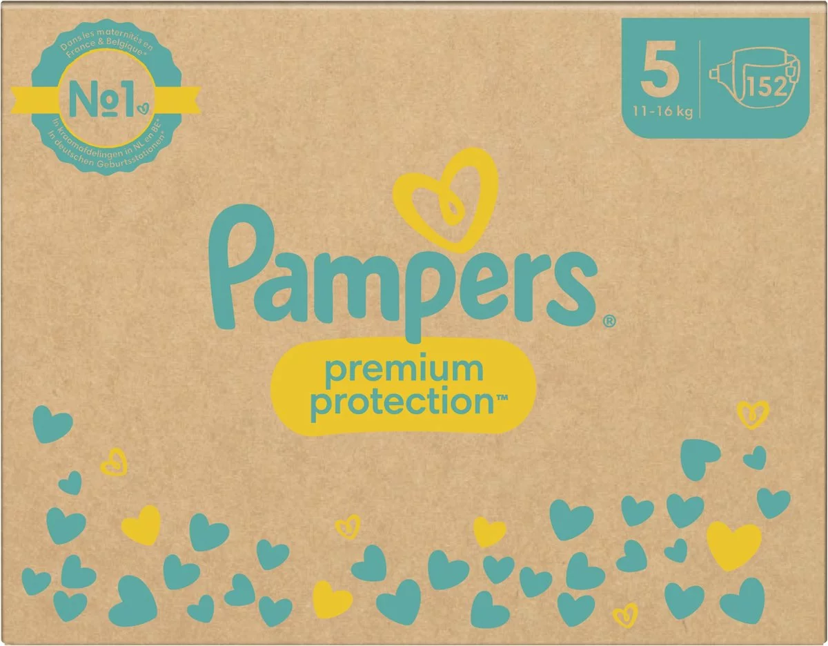 Pampers® Pampers Premium Protection - Maat 5 (11kg - 16kg) - 152 Luiers - Maandbox 13 Pampers® Pampers Premium Protection - Maat 5 (11kg - 16kg) - 152 Luiers - Maandbox - Afbeelding 11