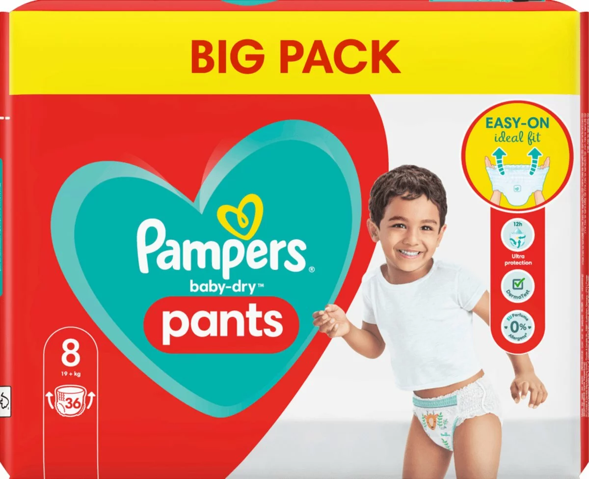 Pampers® Pampers - Baby Dry Pants - Maat 8 - Mega Pack - 36 Luierbroekjes 10 Pampers® Pampers - Baby Dry Pants - Maat 8 - Mega Pack - 36 Luierbroekjes - Afbeelding 8