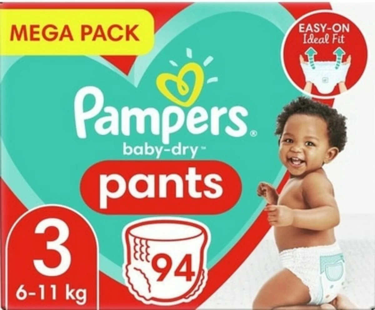 Pampers® Pampers - Baby Dry Pants - Maat 3 - Mega Pack - 94 Luierbroekjes 9 Pampers® Pampers - Baby Dry Pants - Maat 3 - Mega Pack - 94 Luierbroekjes - Afbeelding 7