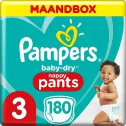 Pampers® Pampers Baby Dry Pants Maat 3 - 180 Luierbroekjes Maandbox