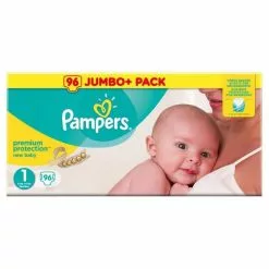 Pampers® Pampers Premium Protection New Baby Maat 1 (Newborn) 2-5 Kg, 96 Luiers - Jumbo Pack -Pampers Katoenen luiers Verkoopwinkel 3460108 cd070b44