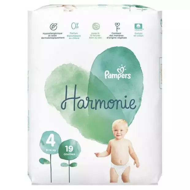 Pampers® PAMPERS Harmoniegrootte 4, 9-14 Kg, 19 Lagen 4 Pampers® PAMPERS Harmoniegrootte 4, 9-14 Kg, 19 Lagen - Afbeelding 2