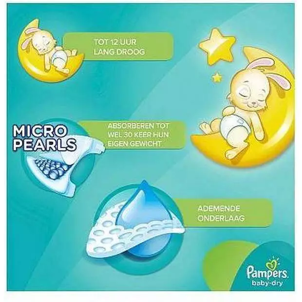 Pampers® Pampers Baby-Dry Maat 3 -136 Luiers 5 Pampers® Pampers Baby-Dry Maat 3 -136 Luiers - Afbeelding 3