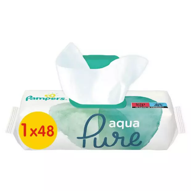 Pampers® Pampers - Aqua Pure - Billendoekjes - 48 Doekjes - 1 X 48 4 Pampers® Pampers - Aqua Pure - Billendoekjes - 48 Doekjes - 1 X 48 - Afbeelding 2