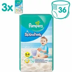 Pampers® Pampers - Splashers - Wegwerpbare Zwemluiers - Maat 3/4 - 36 Stuks