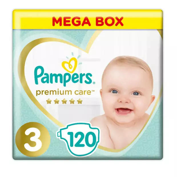 Pampers® Pampers - Premium Care - Maat 3 - Mega Pack - 120 Luiers 3 Pampers® Pampers - Premium Care - Maat 3 - Mega Pack - 120 Luiers