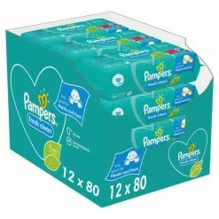 Pampers® Pampers - Fresh Clean - Billendoekjes - 960 Doekjes - 12 X 80