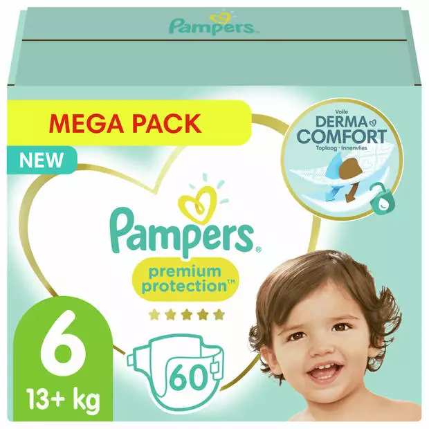 Pampers® Pampers - Premium Protection - Maat 6 - Mega Pack - 60 Luiers 3 Pampers® Pampers - Premium Protection - Maat 6 - Mega Pack - 60 Luiers