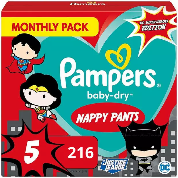 Pampers® Pampers Baby-Dry Pants Maat 5 - 216 Luierbroekjes - Super Heroes 3 Pampers® Pampers Baby-Dry Pants Maat 5 - 216 Luierbroekjes - Super Heroes