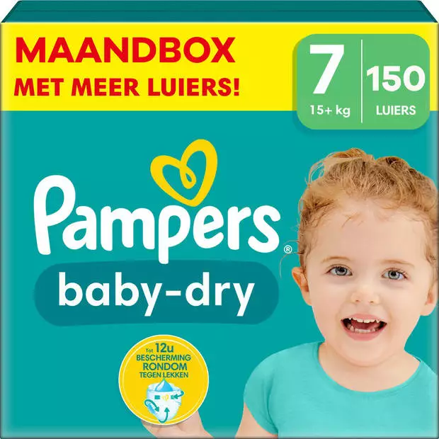 Pampers® Pampers - Baby Dry - Maat 7 - Maandbox - 150 Stuks - 15+ KG 3 Pampers® Pampers - Baby Dry - Maat 7 - Maandbox - 150 Stuks - 15+ KG