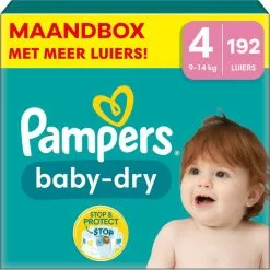 Pampers® Pampers - Baby Dry - Maat 4 - Maandbox - 192 Stuks - 9/14 KG