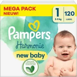 Pampers® Pampers - Harmonie - Maat 1 - Mega Pack - 120 Stuks - 2/5 KG
