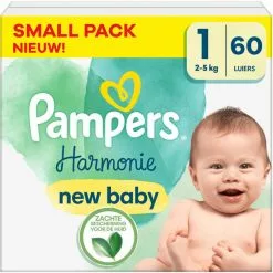 Pampers® Pampers - Harmonie - Maat 1 - Small Pack - 60 Stuks - 2/5 KG