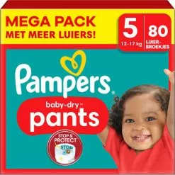 Pampers® Pampers - Baby Dry Pants - Maat 5 - Mega Pack - 80 Stuks - 12/17 KG