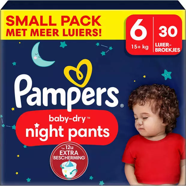 Pampers® Pampers - Baby Dry Night Pants - Maat 6 - Small Pack - 30 Stuks - 15+ KG 3 Pampers® Pampers - Baby Dry Night Pants - Maat 6 - Small Pack - 30 Stuks - 15+ KG