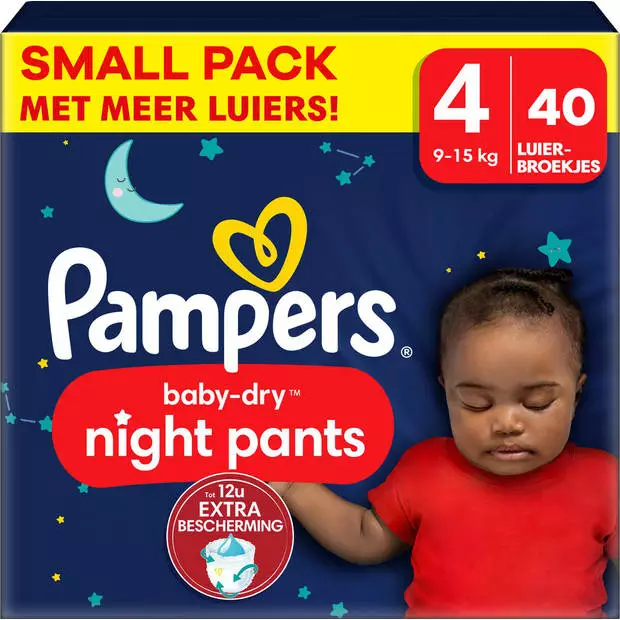 Pampers® Pampers - Baby Dry Night Pants - Maat 4 - Small Pack - 40 Stuks - 9/15 KG 4 Pampers® Pampers - Baby Dry Night Pants - Maat 4 - Small Pack - 40 Stuks - 9/15 KG - Afbeelding 2