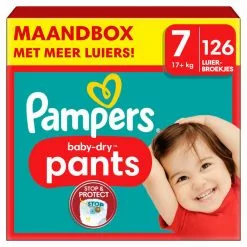 Pampers® Pampers - Baby Dry Pants - Maat 7 - Maandbox - 126 Stuks - 17+ KG -Pampers Katoenen luiers Verkoopwinkel 3946991 dd094cb8