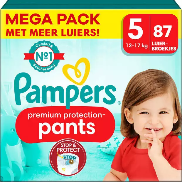 Pampers® Pampers - Premium Protection Pants - Maat 5 - Mega Pack - 87 Stuks - 12/17 KG 4 Pampers® Pampers - Premium Protection Pants - Maat 5 - Mega Pack - 87 Stuks - 12/17 KG - Afbeelding 2