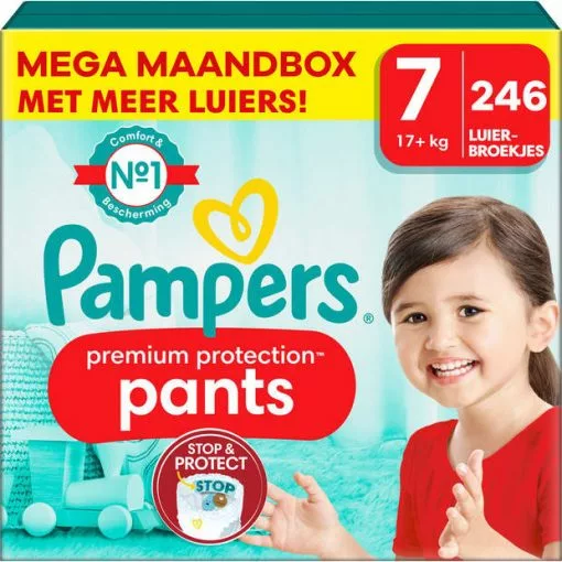 PampersĀ® Pampers - Premium Protection Pants - Maat 7 - Mega Maandbox - 246 Stuks - 17+ KG 4 PampersĀ® Pampers - Premium Protection Pants - Maat 7 - Mega Maandbox - 246 Stuks - 17+ KG -Pampers Katoenen luiers Verkoopwinkel 3975324 0d52102c