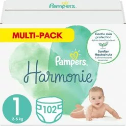 Pampers® Pampers - Harmonie - Maat 1 - Mega Pack - 102 Stuks - 2/5 KG -Pampers Katoenen luiers Verkoopwinkel 3975328 642abf23