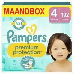 Pampers® Pampers - Premium Protection - Maat 4 - Maandbox - 192 Luiers - 9/14 KG