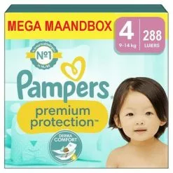 Pampers® Pampers - Premium Protection - Maat 4 - Mega Maandbox - 288 Luiers - 9/14 KG 5 Pampers® Pampers - Premium Protection - Maat 4 - Mega Maandbox - 288 Luiers - 9/14 KG -Pampers Katoenen luiers Verkoopwinkel 3981878 b0d8047b