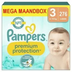 Pampers® Pampers - Premium Protection - Maat 3 - Mega Maandbox - 276 Luiers - 6/10 KG -Pampers Katoenen luiers Verkoopwinkel 3981879 6138d439