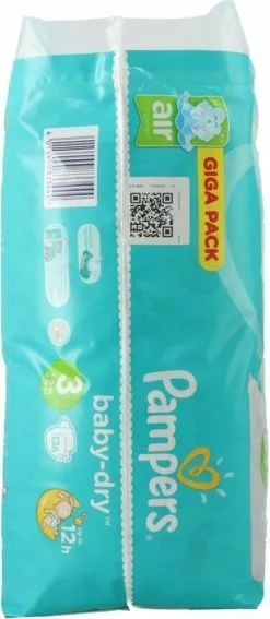 Pampers® Pampers Baby Dry Luiers - Maat 3 - 6 Tot 10kg -136 Stuks -Pampers Katoenen luiers Verkoopwinkel 523x1200