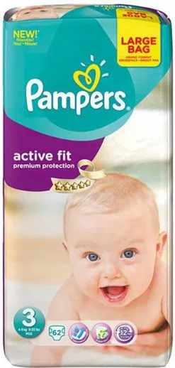 Pampers® Pampers Active Fit Maat 3 Jumbopak 62 Stuks