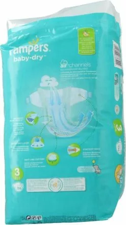 Pampers® Pampers Baby Dry Luiers - Maat 3 - 6 Tot 10kg -136 Stuks -Pampers Katoenen luiers Verkoopwinkel 675x1200