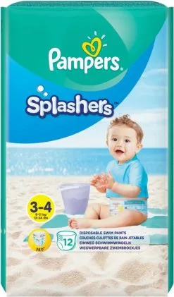Pampers® Pampers Splashers 12 Wegwerpbare Zwemluiers - Maat 3-4 -Pampers Katoenen luiers Verkoopwinkel 704x1200