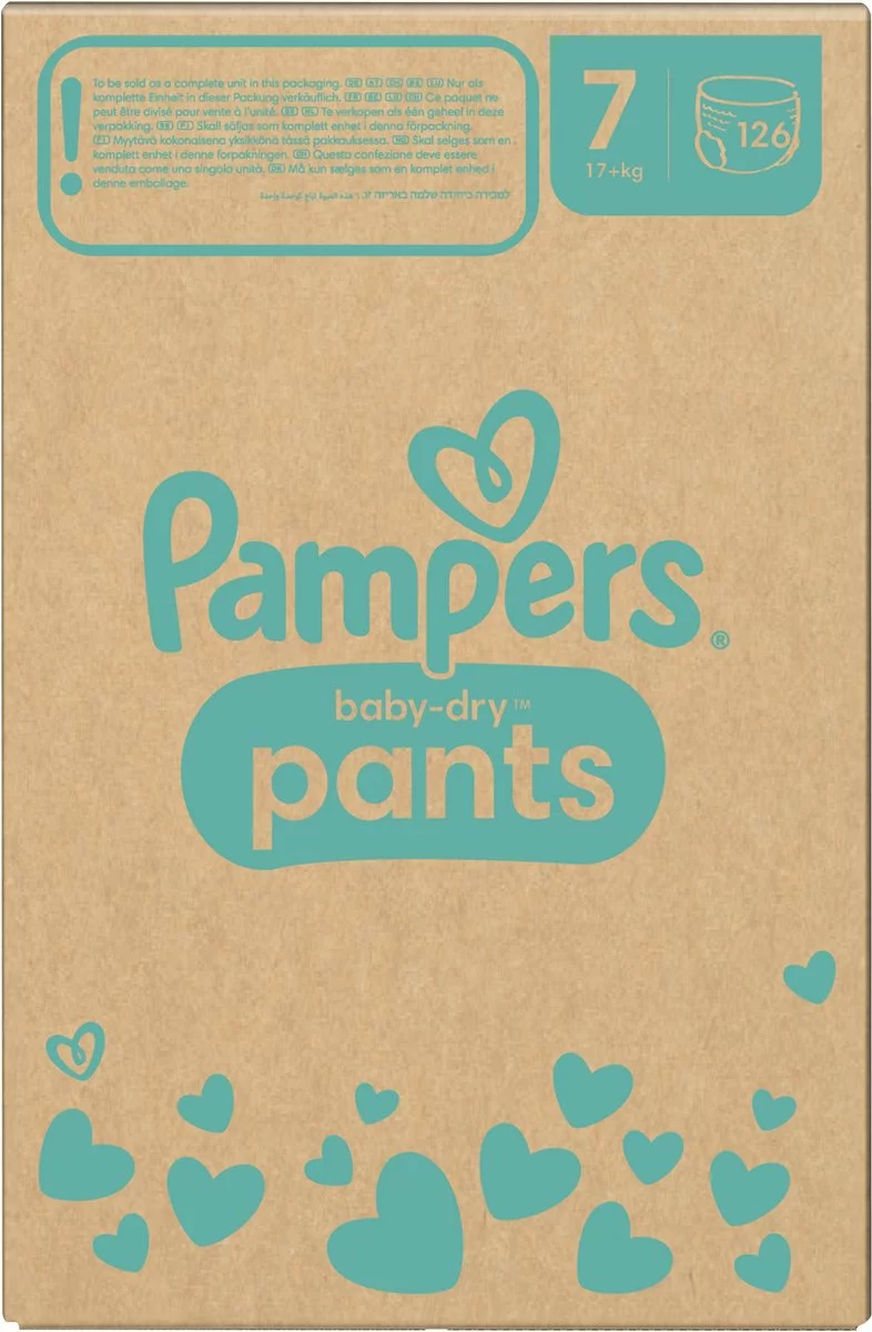 Pampers® Pampers Baby-Dry Pants - Maat 7 (17kg+) - 126 Luierbroekjes - Maandbox 12 Pampers® Pampers Baby-Dry Pants - Maat 7 (17kg+) - 126 Luierbroekjes - Maandbox - Afbeelding 10