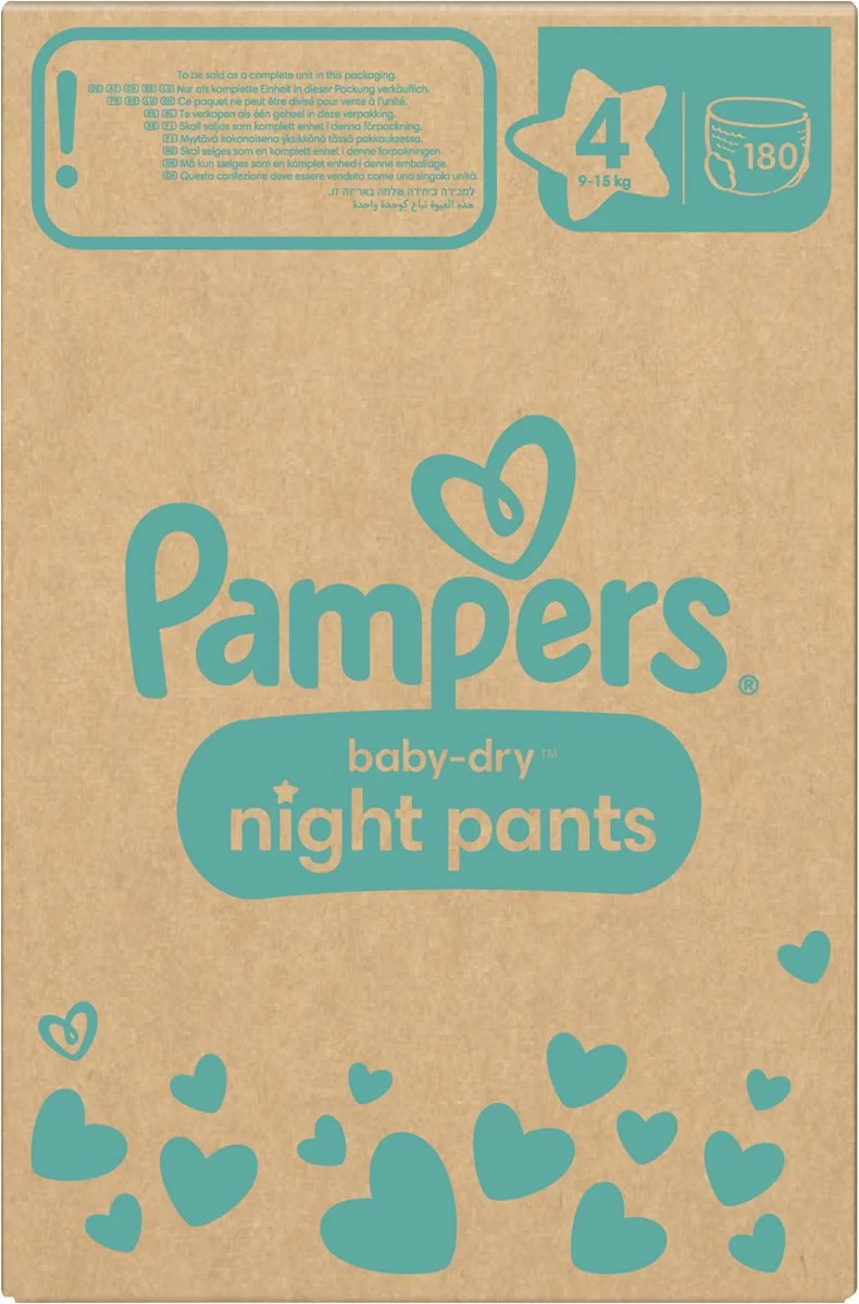 Pampers® Pampers Baby-Dry Night Pants - Maat 4 (9kg - 15kg) - 180 Luierbroekjes Maandbox 15 Pampers® Pampers Baby-Dry Night Pants - Maat 4 (9kg - 15kg) - 180 Luierbroekjes Maandbox - Afbeelding 13