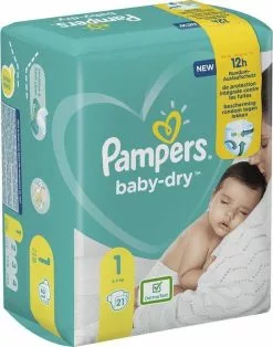 Pampers® Pampers Baby Dry Maat 1 Newborn (2-5kg) - XL Pakket - 21 Stuks - Luiers - Limited Edition 12 Pampers® Pampers Baby Dry Maat 1 Newborn (2-5kg) - XL Pakket - 21 Stuks - Luiers - Limited Edition -Pampers Katoenen luiers Verkoopwinkel 945x1200