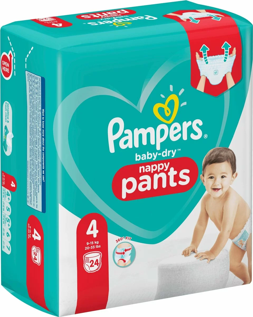 Pampers® Pampers Baby-Dry Pants Maat 4 (9kg-15kg) - 24 Luierbroekjes 17 Pampers® Pampers Baby-Dry Pants Maat 4 (9kg-15kg) - 24 Luierbroekjes - Afbeelding 15